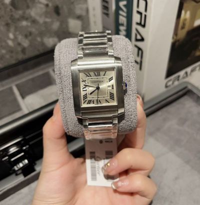 Cartier Tank Francaise Quartz Movement 316L Steel 30.5*36.7/27*32/21.2*25.7MM Silver Strap Watch